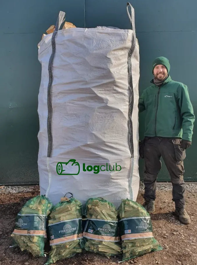 XXL Bundle - XXL 'Full Load' Bag of Kiln Dried Firewood with 4 Bags of Kindling